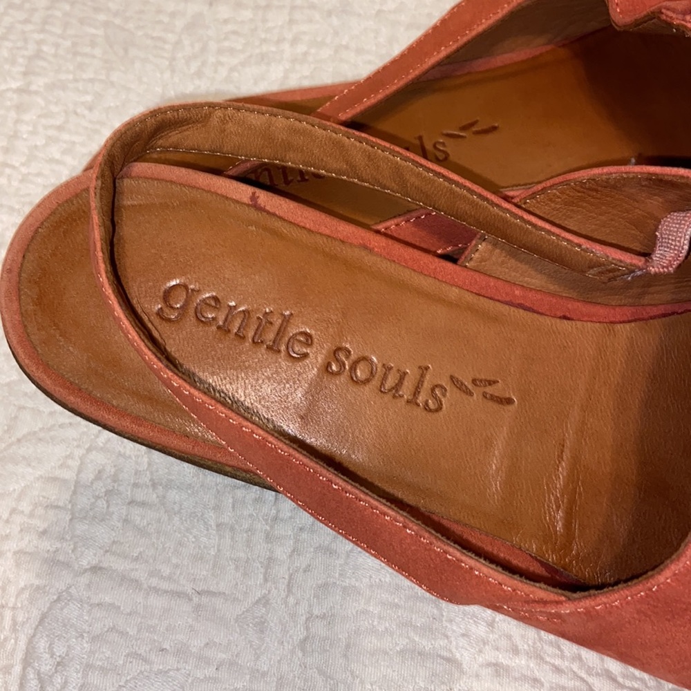 Gentle Souls Women's Peep-Toe Flats - Picture 2 of 5